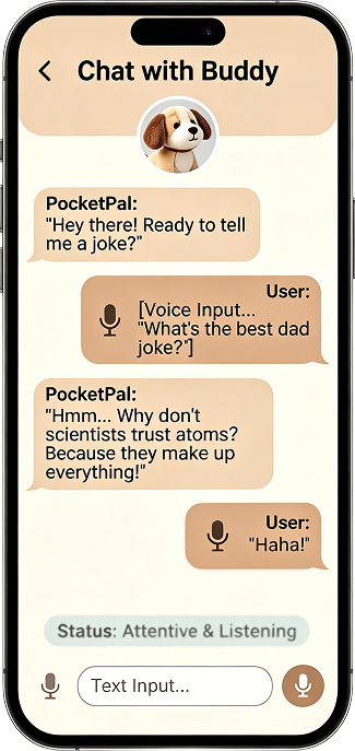 PocketPal chat app screen